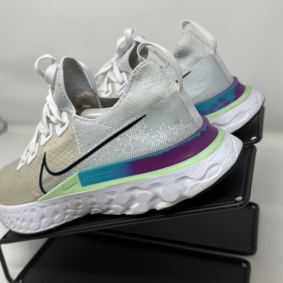 Nike React Infinity Run Flyknit FK Running 9.5 CD4371 102 White Vapor Green Men - Picture 4 of 16